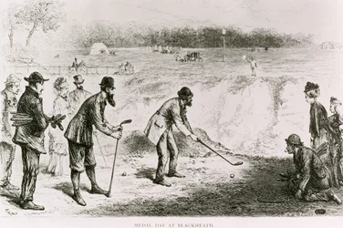 Día de la medalla en Blackheath, ilustración del Daily News, 1874